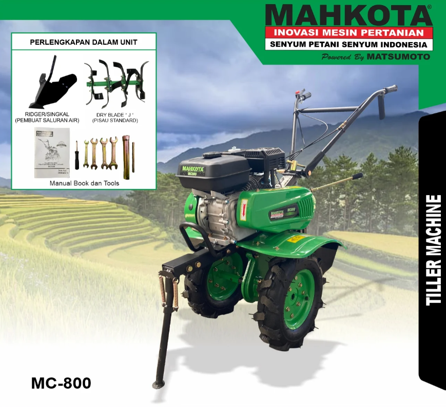 MAHKOTA TILLER MACHINE MESIN TILLER BAJAK MC-800