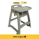 Krisbow Kursi Makan Bayi Dengan Tray Adjustable Mrbc-Gr - Abu-Abu Baby High Chair Perlengkapan Makan Anak Kursi Tinggi Bayi Kids Dining Chair