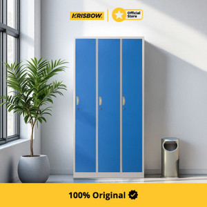 Krisbow Loker 3 Pintu Multi Column Locker - Biru
