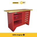 Krisbow Work Bench Meja Workshop 137X51X86.5 Cm - Merah