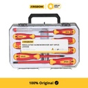 Krisbow Set 8 Pcs Obeng Insulasi Lriss8 - Merah/Kuning Insulated Screwdriver Set Perkakas Listrik Screwdriver Alat Perkakas