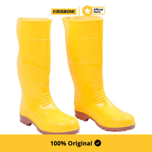 Krisbow Ukuran 43 Sepatu Boots Pengaman Toecap K3L - Kuning Sepatu Proyek Sepatu Pekerja Lapangan Sepatu Pabrik Sepatu Keselamatan Kerja Sepatu Boot