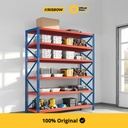 Krisbow Shelving Steel Rak Besi 6 Rows Industrial - Oranye