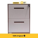 Krisbow File Cabinet Laci Kantor 2 Tingkat - Cokelat/Krem