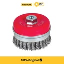 Krisbow Knot Cup Brush Bulu Sikat Pembersih Gerinda 7,5 Cm