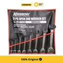 Krisbow Set Kunci Pas Open End Wrench 1/4-11/4 Inci 8 Pcs