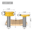 MASTER BIT MATA PROFIL ROUTER 3-TOOTH ARC TENON KNIFE 1/2 SHANK