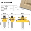 MASTER BIT MATA PROFIL ROUTER NO.6 NAIL MORTISE DOUBLE SIDE PANEL 12MM