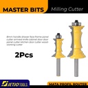 MASTER BIT MATA ROUTER CABINET DOOR KITCHEN & FRAME PANEL 8MM 2PC