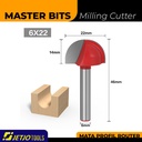 MASTER BIT MATA PROFIL ROUTER BULAT RADIUS ROUND BOTTOM BIT 6X22MM