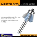 MASTER BIT MATA PROFIL ROUTER 60 DEGREE  FOUR-FLUTE BEVEL CUT 6X13.5MM