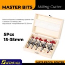 MASTER BIT MATA BOR FLAT WING DRILL ADJUSTABLE 15-35MM 5PCS
