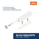 BLUM PUSH TO OPEN TIP-ON SET LONG STRAIGHT ADAPTER WHITE 956A1307S