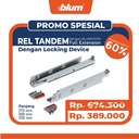 BLUM PROMO PAKET LENGKAP REL LACI TANDEM BLUMOTION FULL EXT 30KG 300MM