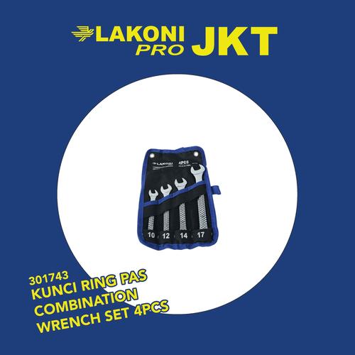 301743 LAKONI PRO KUNCI RING PAS COMBINATION WRENCH SET 4PCS (10-17MM)