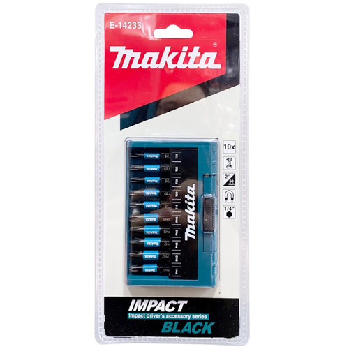 MAKITA E-14233 MATA OBENG IMPACT DRIVER 1/4X50MM HEX SCREW BITS 10PC