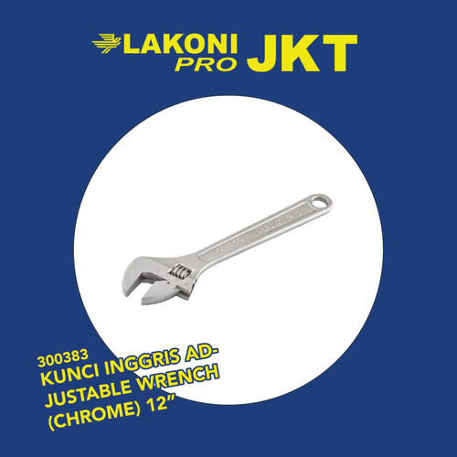 300383 LAKONI PRO KUNCI INGGRIS ADJUSTABLE WRENCH (CHROME) 12''