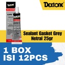 Lem Tahan Panas Dextone Super Gasket Sealant Netral Grey 25 Gr - BOX