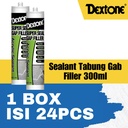 Lem Pengisi Celah Dextone Silicone Sealant Acrylic Gab Filler 300 ml - BOX