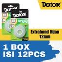 Lem Double Tape Indoor Dextone Extrabond Hijau 12mm dan 25mm - Box