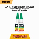 Lem Tetes Dewa Instan Glue Dextone - 20g Twin Pack