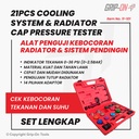 GRIP-ON 21-PC COOLING SYSTEM & RADIATOR CAP PRESSURE TESTER 21 PCS SET