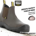[FREE SARUNG TANGAN] Sepatu Safety Jogger Bestfit S1P Brown/ Sepatu Proyek Cokelat