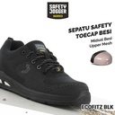 [FREE SARUNG TANGAN] Sepatu Safety Jogger EcoFitz  Black / Sepatu Proyek Pria Ujung Besi