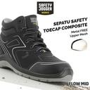 [FREE SARUNG TANGAN] Sepatu Safety Jogger FLOW S3 MID S3 / Sepatu Proyek Black Grey