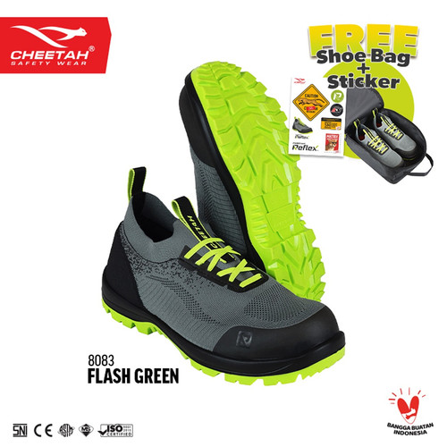 "FREE STIKER EXCLUSIVE" Cheetah Reflex 8083 Flash Green SoleGard