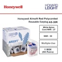 Honeywell Howard Leight Airsoft Red Reusable Earplug AS-30R - 1 BOX