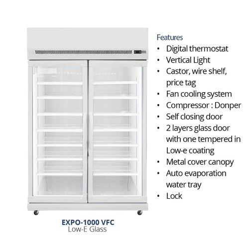 GEA DISPLAY COOLER EXPO-1000VFC / Showcase GEA 2 Pintu 1050 Liter