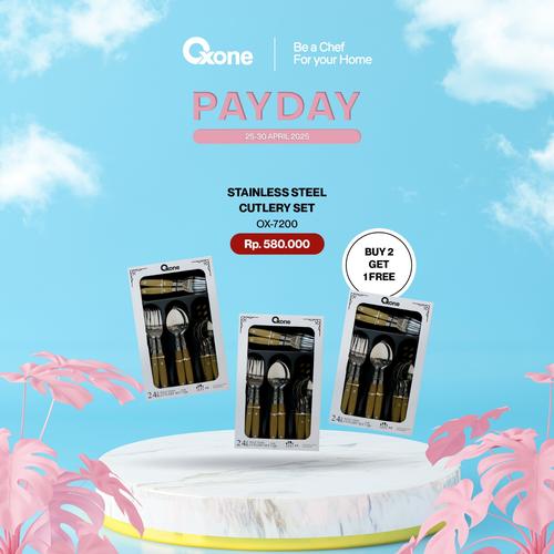 Oxone OX7200 24Pcs Half Tang Cutlery Set (BUY 2 GET 1)