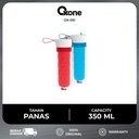 Oxone OX051 Double Wall Tritan Bottle Body Lid Silicone Handle Botol Minum Pegangan Silikon untuk Air - 350ml Tahan Panas - Merah