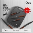 Oxone OX605 Set Pisau Dapur Knife set Marble  Kitchenware Bonus Talenan Dengan Pengupas Buah Premium - FREE TELENAN