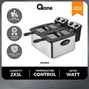 Oxone OX990 Double Deep Fryer - Black