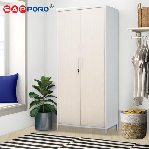 SAPPORO RIVALTA - Lemari Pakaian Besi 2 Pintu | Steel Wardrobe 2 Doors