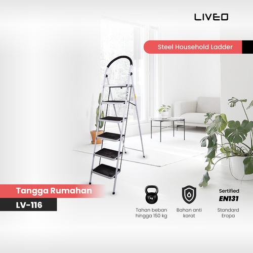 Tangga Rumahan Lipat Steel LIVEO LV-116 / Ladder 6 Step