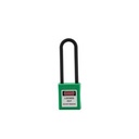 ONEBIZ Long Nylon Shackle Safety Padlock New Green OB 14-BDG34UNDKD Thermoplastic Safety Padlock