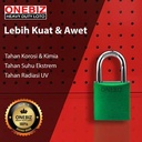 ONEBIZ Aluminium Padlock Green OB14-BDA44 5mm Diameter Shackle Oxidation Surface with 2 key