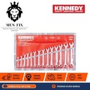 Set Kunci Pas 6-19mm Chrome Vanadium Kennedy - 14 pcs KEN5822960K KENNEDY Original By CROMWELL UK, Standar EROPA DIN 3113