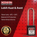 Safety Padlock Leher Panjang Hitam Equivalen Masterlock 410LT Black