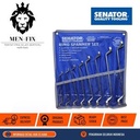 Set Kunci Ring 6-22mm Chrome Vanadium 8Pcs SENATOR - Alat Teknik Tahan Lama SEN5823330V SENATOR Original By CROMWELL UK, Standar EROPA DIN 3113