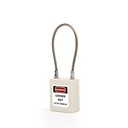 LOTOTO Safety Padlock Steel Cable Gembok Safety Gembok Plastik LOTO Padlock - Warna Putih