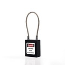 Steel Cable Loto Padlock 38mm Safety Padlock Gembok LOTO Padlock LOTOTO - Warna Hitam