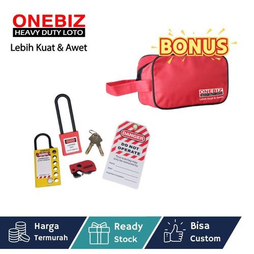 Paket LOTOTO elektrikal, Paket LOTOTO electrical, Paket LOTOTO MCB, Breaker Lockout Tagout Kit Electrical - Loto Safety Padlock Set Loto, Lockout Tagout Kit Electrical Loto L4 FREE BONUS POUCH