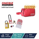 Paket LOTOTO elektrikal, Paket LOTOTO electrical, Paket LOTOTO MCB, Breaker Lockout Tagout Kit Electrical - Loto Safety Padlock Set Loto, Lockout Tagout Kit Electrical Loto L2 FREE BONUS POUCH