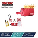 Paket LOTOTO elektrikal, Paket LOTOTO electrical, Paket LOTOTO MCB, Breaker Lockout Tagout Kit Electrical - Loto Safety Padlock Set Loto, Lockout Tagout Kit Electrical Loto J7 FREE BONUS POUCH