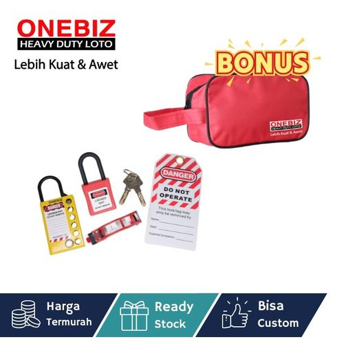 Paket LOTOTO elektrikal, Paket LOTOTO electrical, Paket LOTOTO MCB, Breaker Lockout Tagout Kit Electrical - Loto Safety Padlock Set Loto, Lockout Tagout Kit Electrical Loto F6 FREE BONUS POUCH