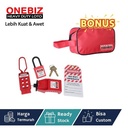 Paket LOTOTO elektrikal, Paket LOTOTO electrical, Paket LOTOTO MCB, Breaker Lockout Tagout Kit Electrical - Loto Safety Padlock Set Loto, Lockout Tagout Kit Electrical Loto C7 FREE BONUS POUCH